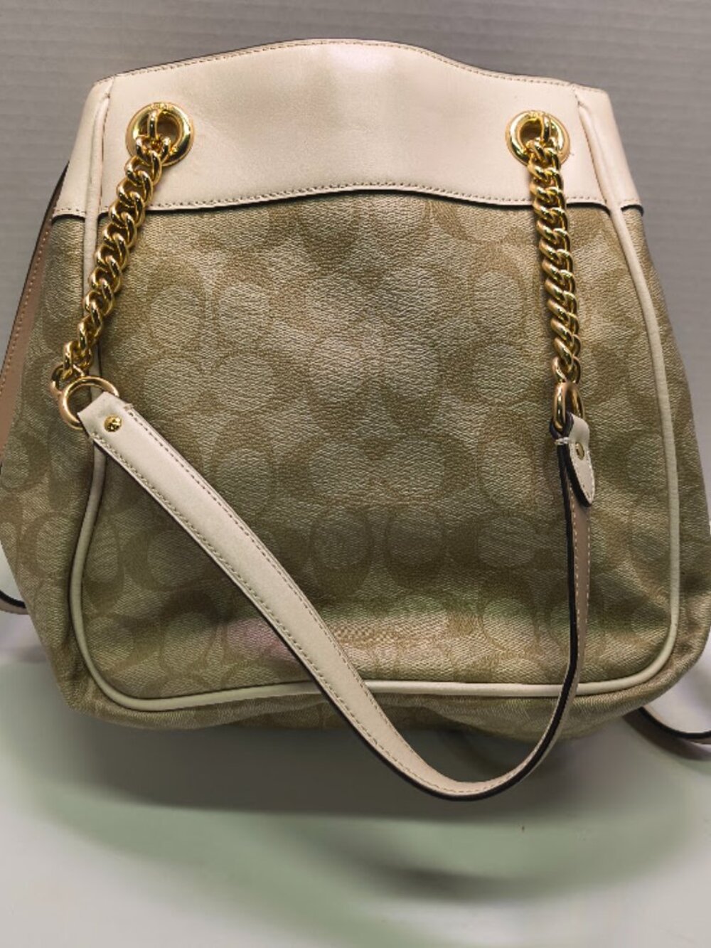 Coach C8152 Cammie Chain Bucket Bag In Signature Canvas Smooth Leather - Picture 6 of 15
